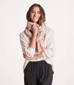 Bruine gestreepte sjaal