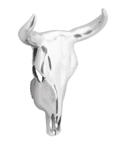 Bullschedel Zilver 34 x 13 x 53 cm Aluminium