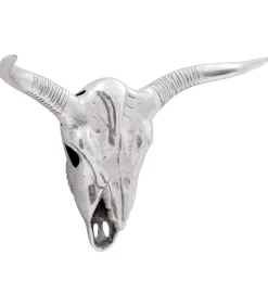 Bullschedel Zilver 49 x 10 x 36 cm Aluminium