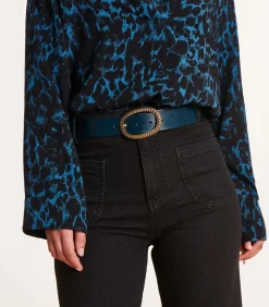 Camel riem met slangengesp