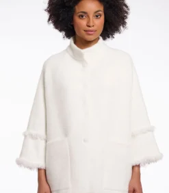 Cape met franjes Sneeuwwit XXL