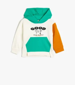 Capuchon kraag geborduurd Sweatshirt