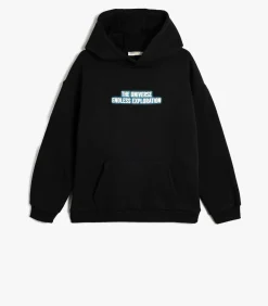 Capuchon kraag Met drukwerk Sweatshirt