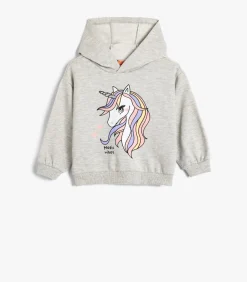 Capuchon kraag Met drukwerk Sweatshirt