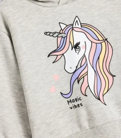 Capuchon kraag Met drukwerk Sweatshirt