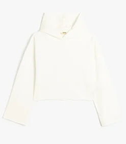 Capuchon kraag Met gebruik van twee verschillende stoffen Sweatshirt