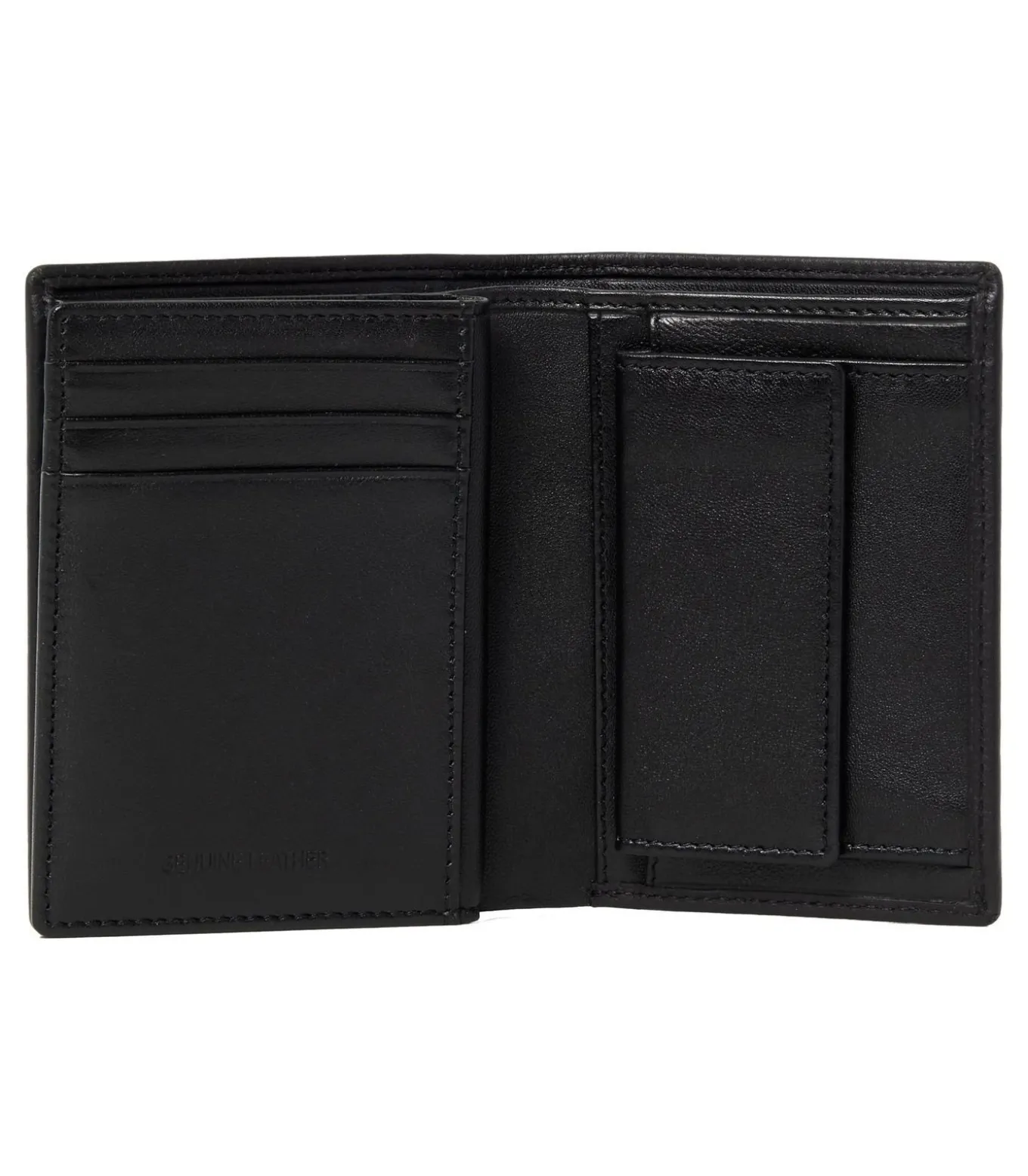 Card holder with flap Button Black