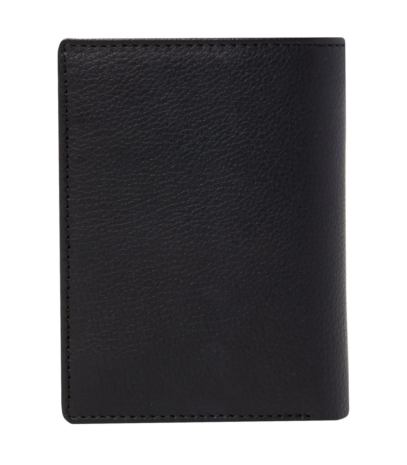 Card holder with flap Button Black