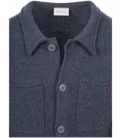 Cardigan Boiled Wool Blauw