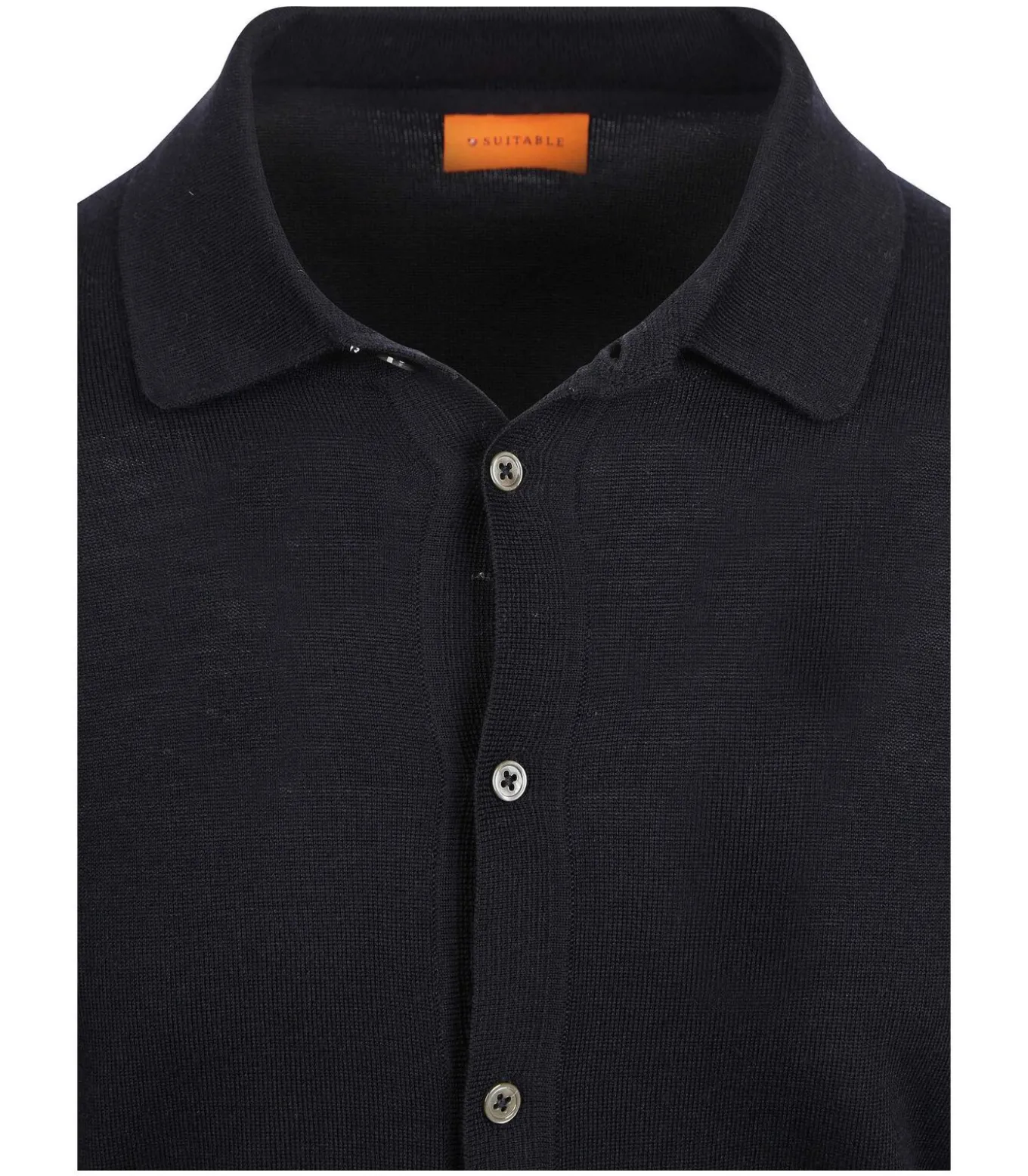 Cardigan Shirt Merino Navy