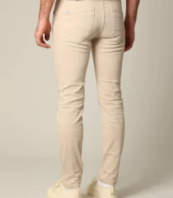 CARLOS - Grijze denimbroek met ritssluiting