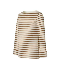 Caroline Tensen Chester Streep Top Ecru / Camel