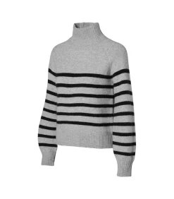 Caroline Tensen Danville Streep Trui Grijs / Zwart