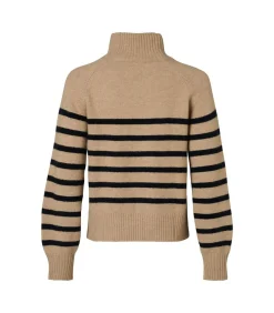 Caroline Tensen Danville Streep Trui Zand/Zwart