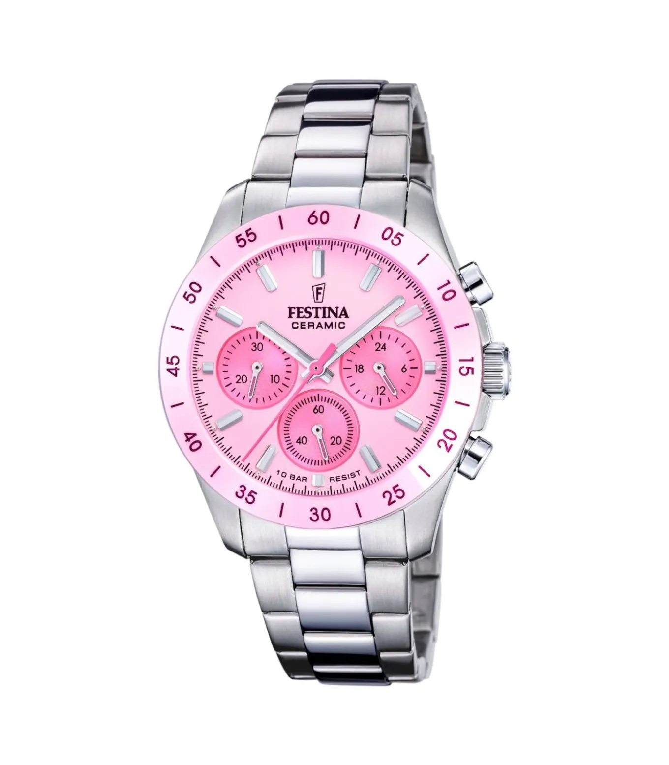 Chronograaf Ceramic Pink