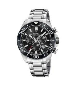 Chronograaf Chrono Swiss Made Black