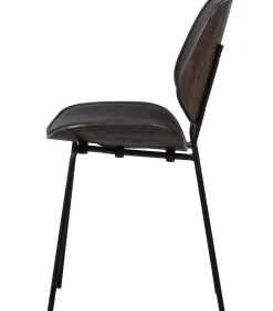 Classic Eetkamerstoelen - Hout - Zwart/Walnoot - Set van 6