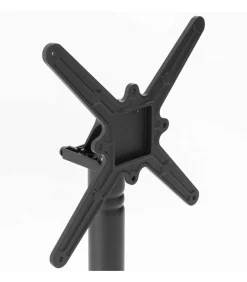 60cm ronde hoge tafel met kantelbaar wit/zilveren blad en zwarte poten