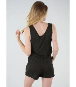 Combinaison short à rayures