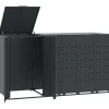 Containerberging 3 containers 207x79x117 cm staal antraciet