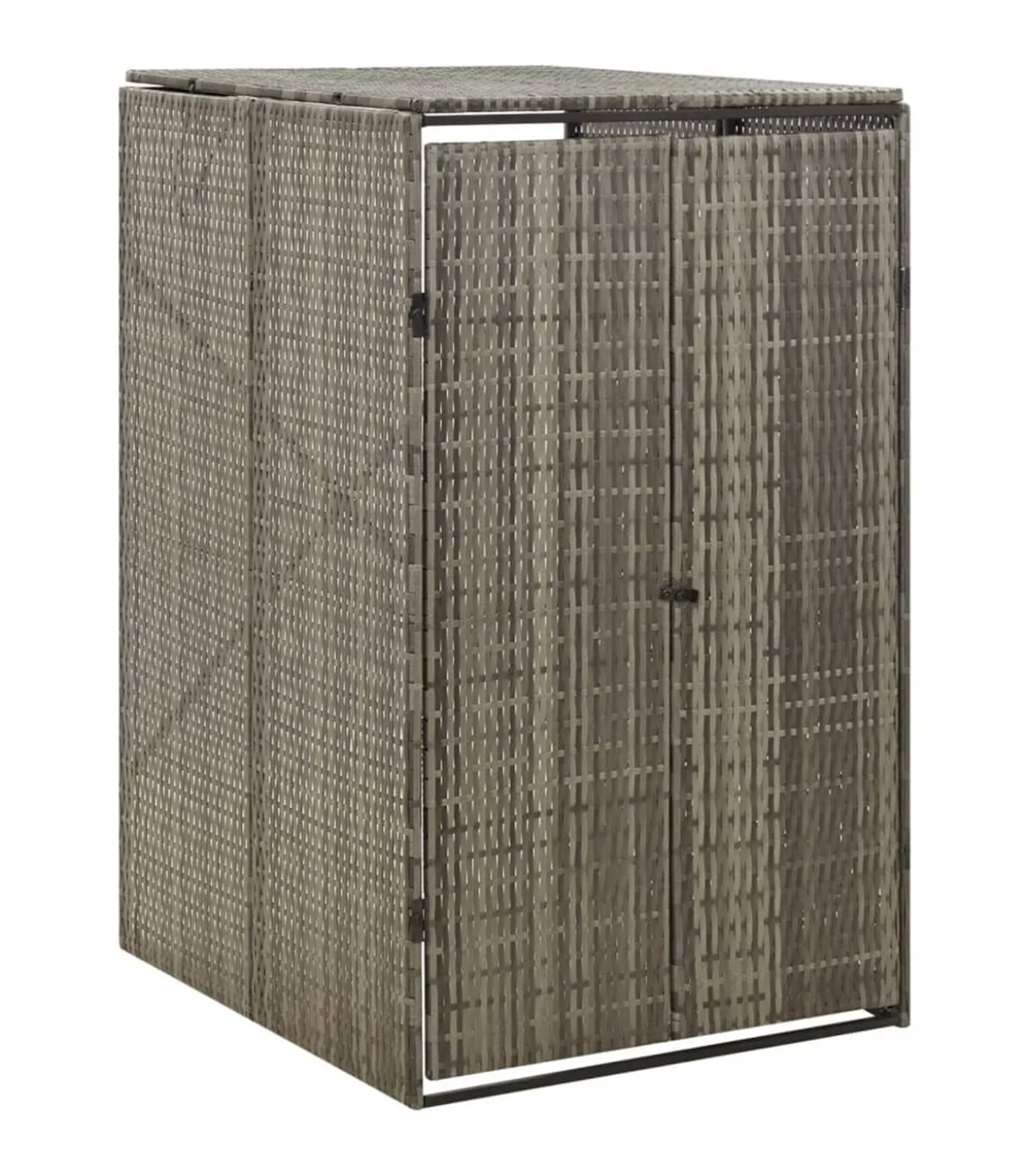 Containerberging enkel 70x80x117 cm poly rattan grijs
