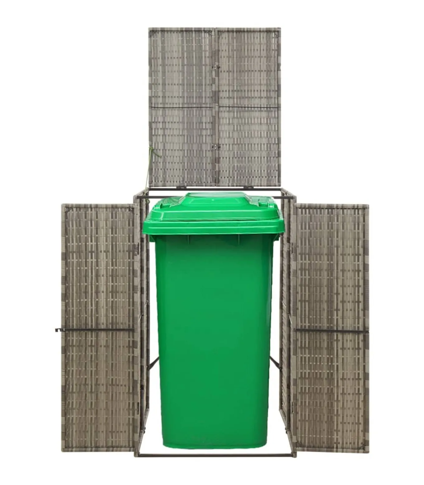 Containerberging enkel 70x80x117 cm poly rattan grijs