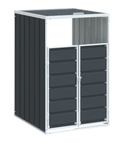 Containerberging voor 1 container 72x81x115 cm staal antraciet