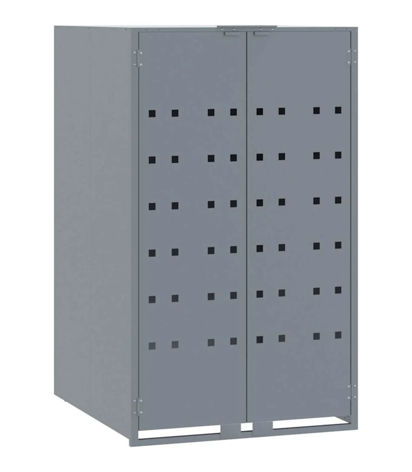 Containerberging voor 2 containers 138x79x117 cm staal grijs