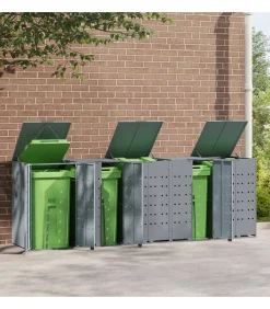 Containerberging voor 5 containers 345x79x117 cm staal grijs