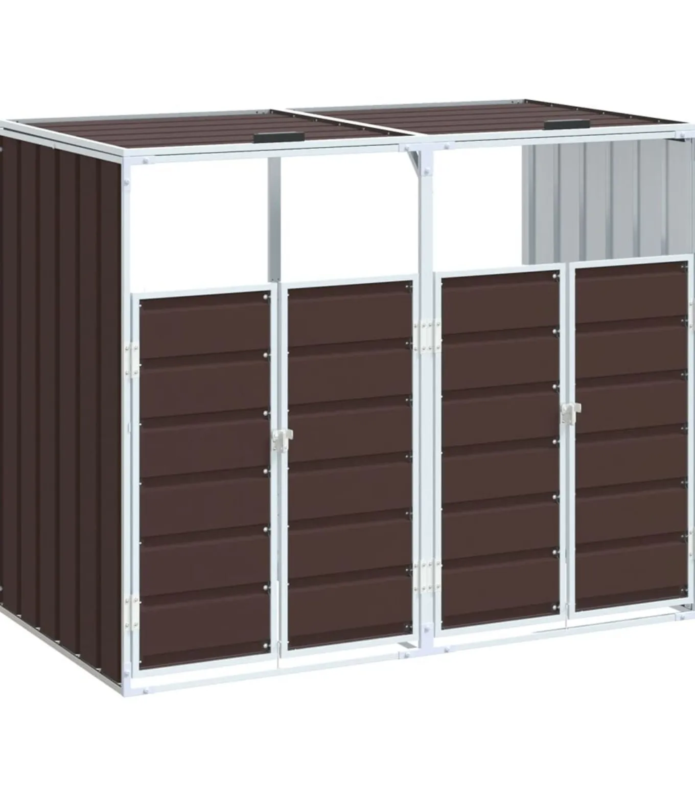 Containerberging voor 2 containers 144x81x113 cm staal bruin