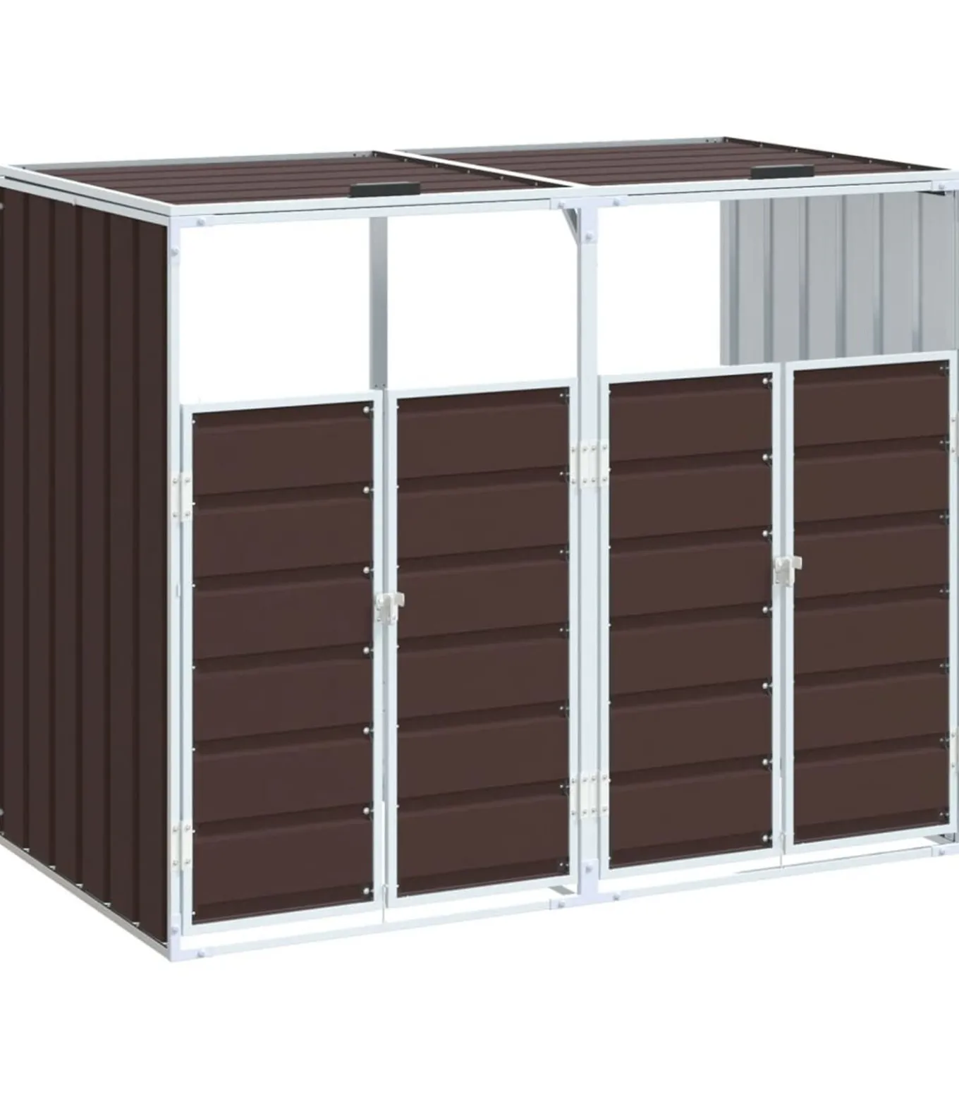 Containerberging voor 2 containers 144x81x113 cm staal bruin