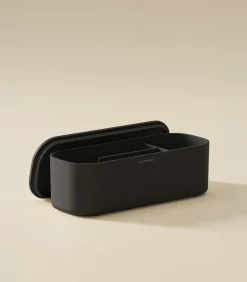 COSMIC ALIFE Plankpakket. Bevat een handdoekring en een organizer. Gemaakt van ABS met een minimalistisch en functioneel design. Organizer-accessoireset voor de Alife-gids. Zwart.