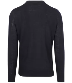 Crew Zip Merino Navy