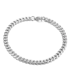 Cuban Link Heren Armband - Dikke Schakel - 5mm - Zilver Kleurig