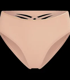 Dame de paris 8 cm brazilian slip glossy camel XL