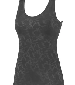 Dames hemd microfiber - Floral - Microvezel onderhemd met brede bandjes