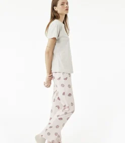 Dames Pyjama Set Lange Mouwen Katoen Bedrukt