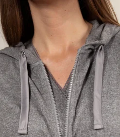 Dames sweatshirt met capuchon Heather grijs