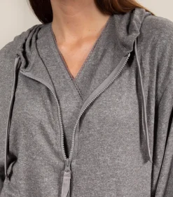 Dames sweatshirt met capuchon Heather grijs