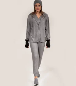 Dames sweatshirt met capuchon Heather grijs