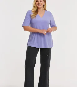 Dames T-shirt met v-hals