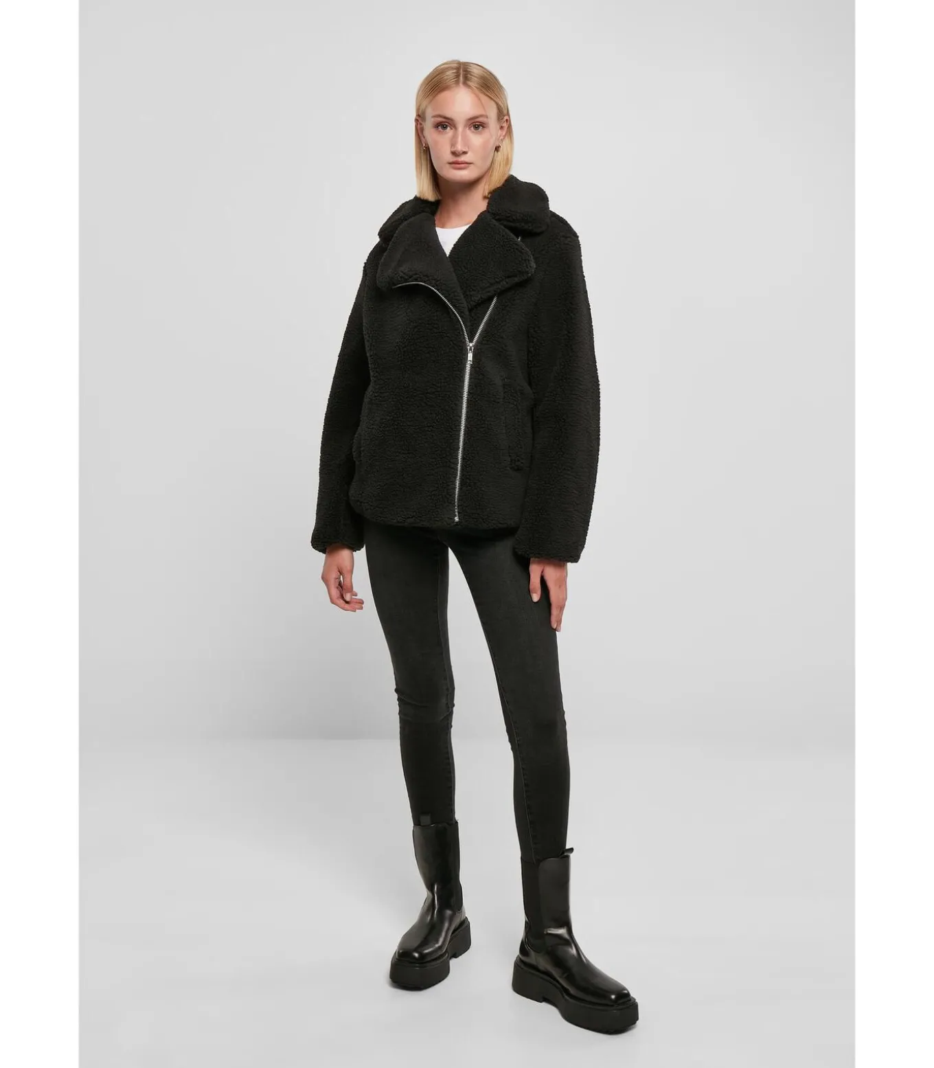 Damesfleece met sherpa