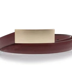 Damesriem rood met platte gesp