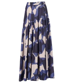 Dazzy Print Rok Blauw / Multi