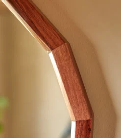 Decoratieve spiegel in massief palissanderhout 80x70 cm Jade