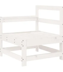 10-delige Loungeset massief grenenhout wit