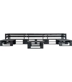 6-delige Loungeset pallet hout zwart