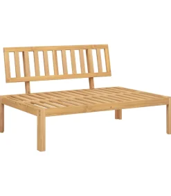 5-delige Loungeset pallet met kussens massief acaciahout