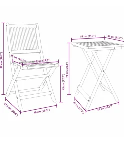 3-delige Tuin Bistro Set - Massief Acaciahout