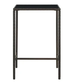 3-delige Tuinbarset met kussens poly rattan bruin